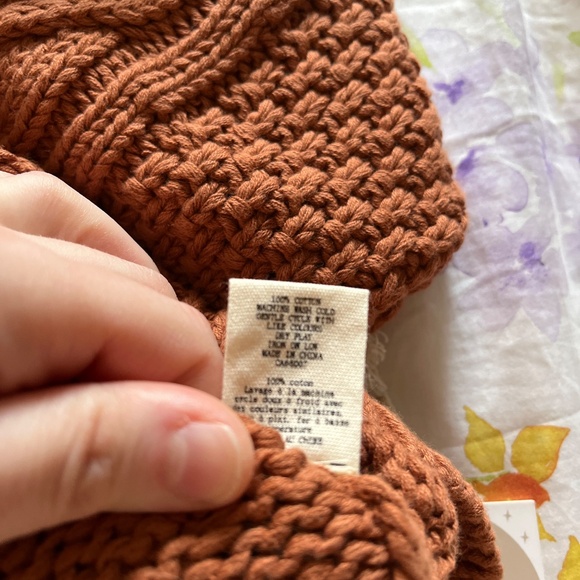 Jackson Rowe 100% Cotton Rust Orange Sweater - Picture 3 of 4